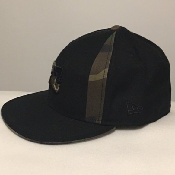 New Era 59fifty DG BASEBALL CAP Black w/ Camo Trim - Picture 2 of 6